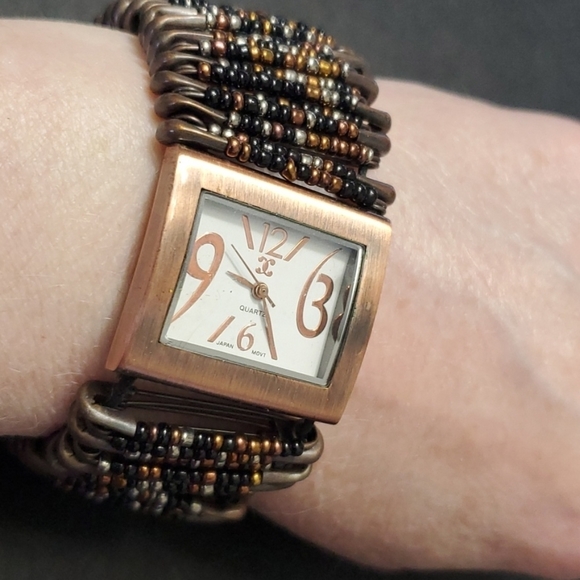 **Sale** Safety pin beaded watch - Picture 1 of 10